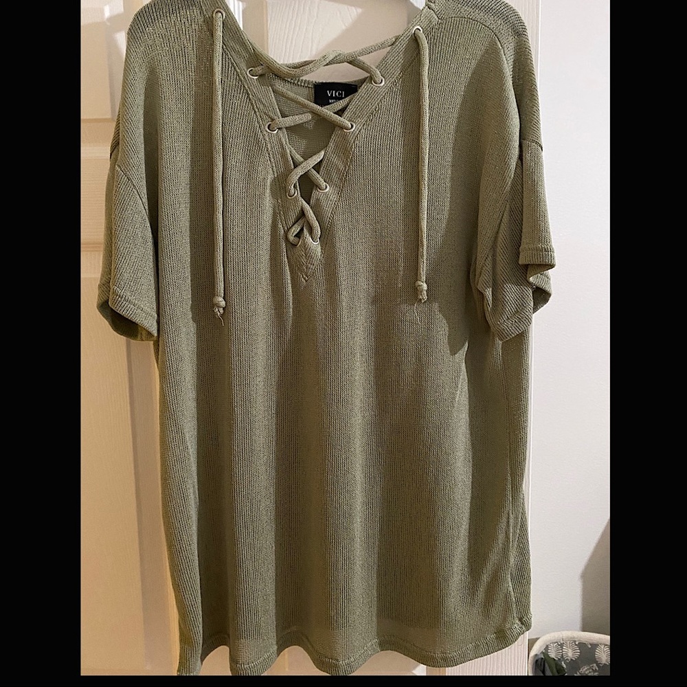 VICI Lace-up Top (Size M)